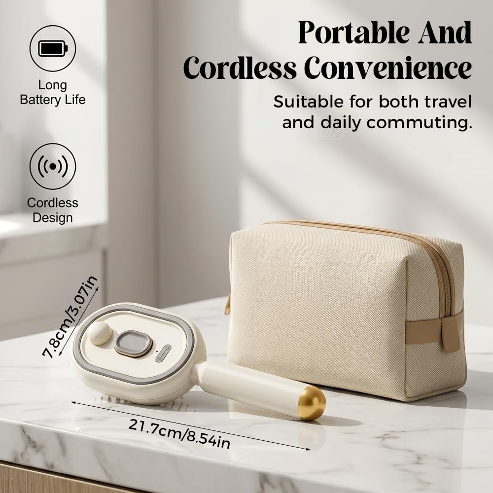 Revolutionary 2-in-1 Electric Spray Air Cushion Massage Comb - The Ultimate Misting Detangling Brush for Effortless Hair Care and Styling!