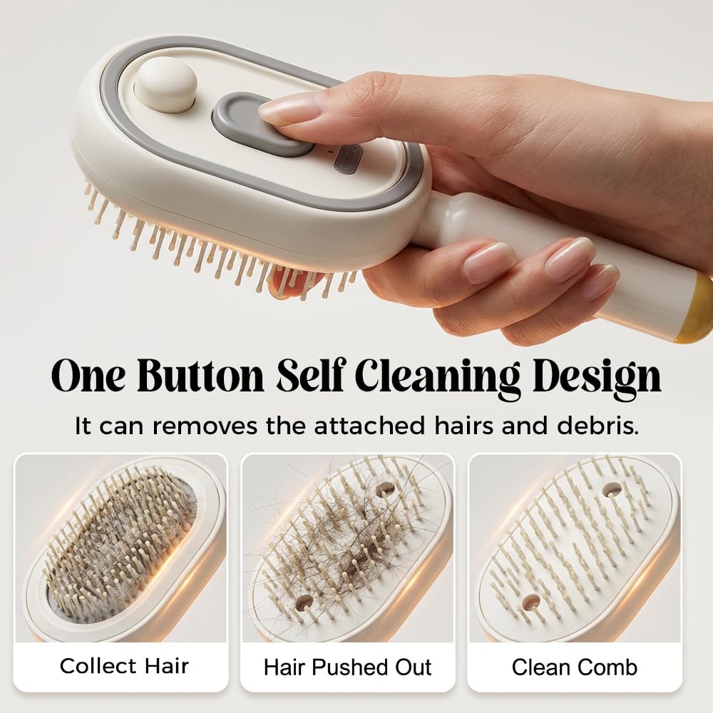 Revolutionary 2-in-1 Electric Spray Air Cushion Massage Comb - The Ultimate Misting Detangling Brush for Effortless Hair Care and Styling!